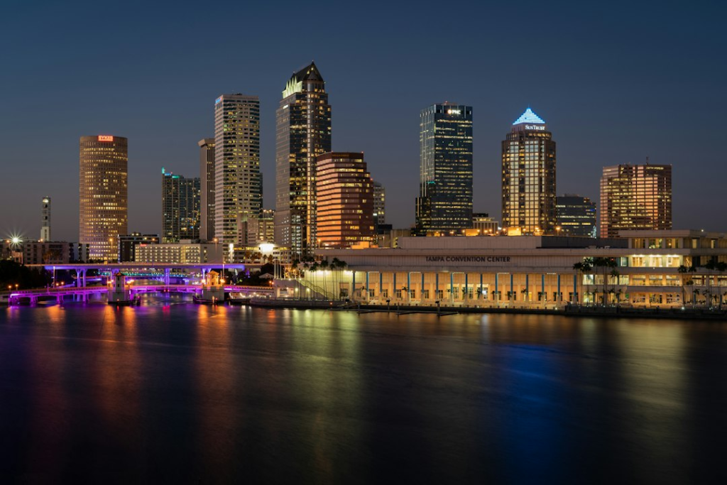 Tampa skyline beside the waterfront